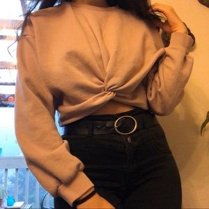 🌸CROPED CREW NECK